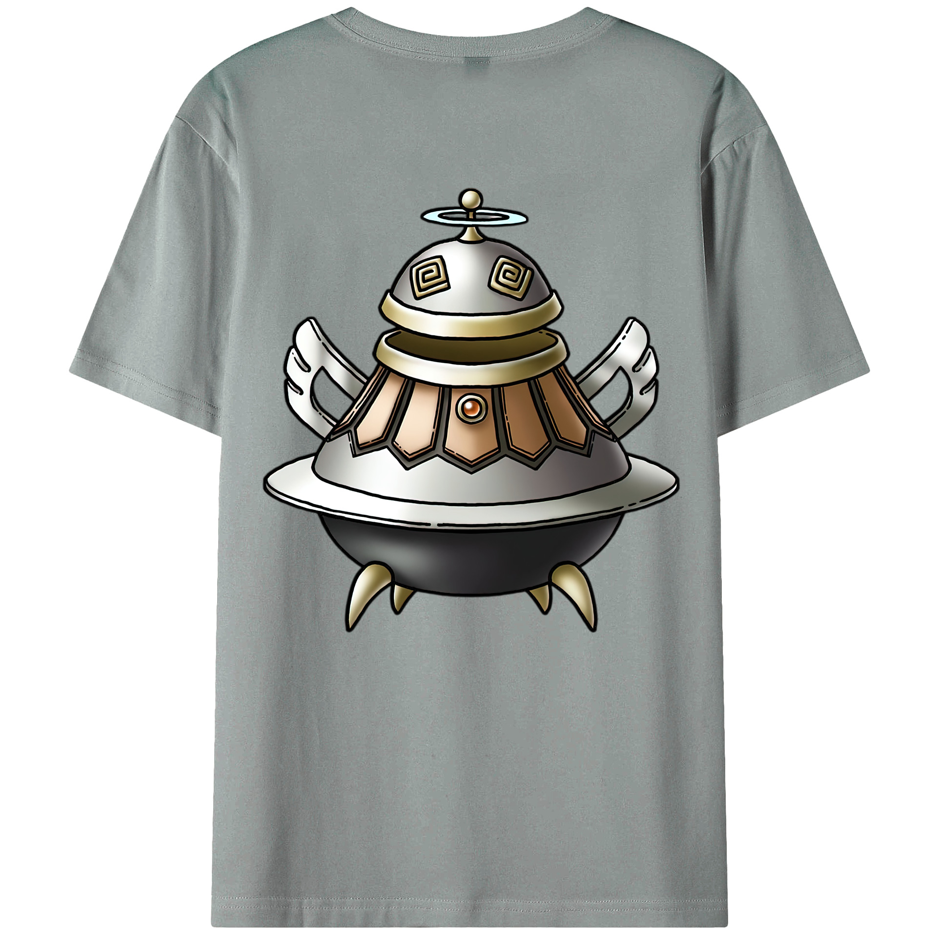 （画像用） ドラゴンクエスト Doragon Kuesuto Dragon Quest 綿100％ メンズ半袖Tシャツ（バックプリント） 通気性